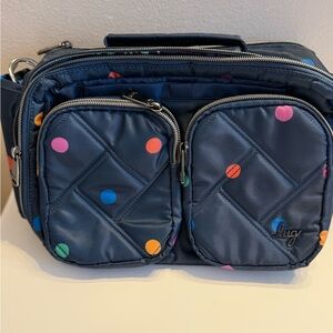 Lug Rider Multi Dots Navy NWOT